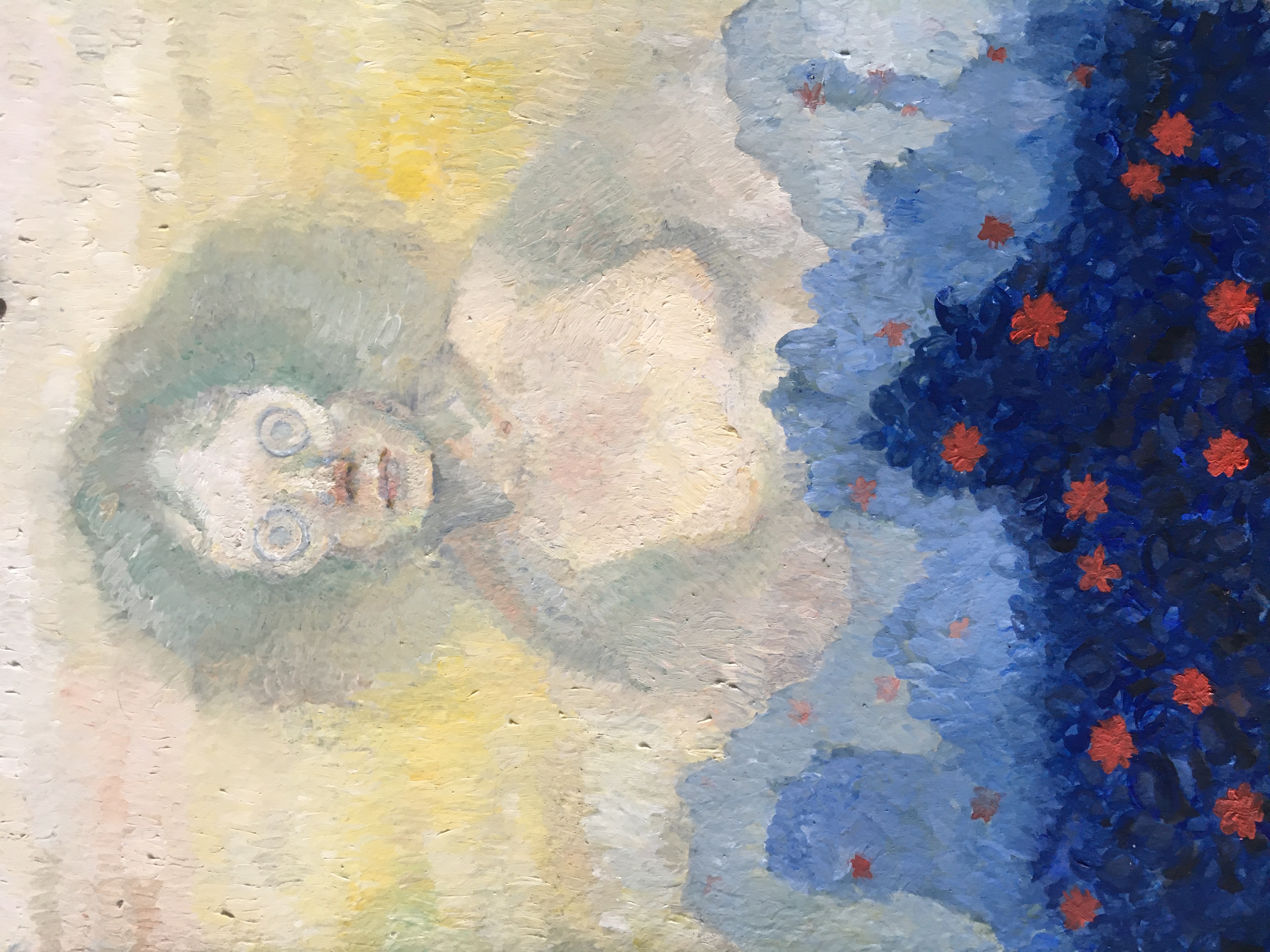 Woman with fish eyes